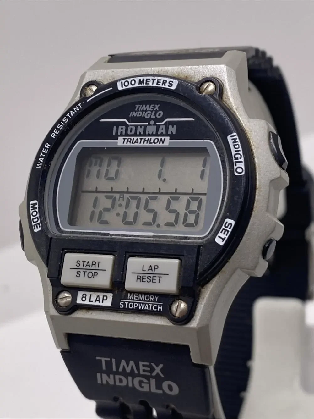 Vintage Timex Ironman Triathlon Mens Watch Rare New Battery Works